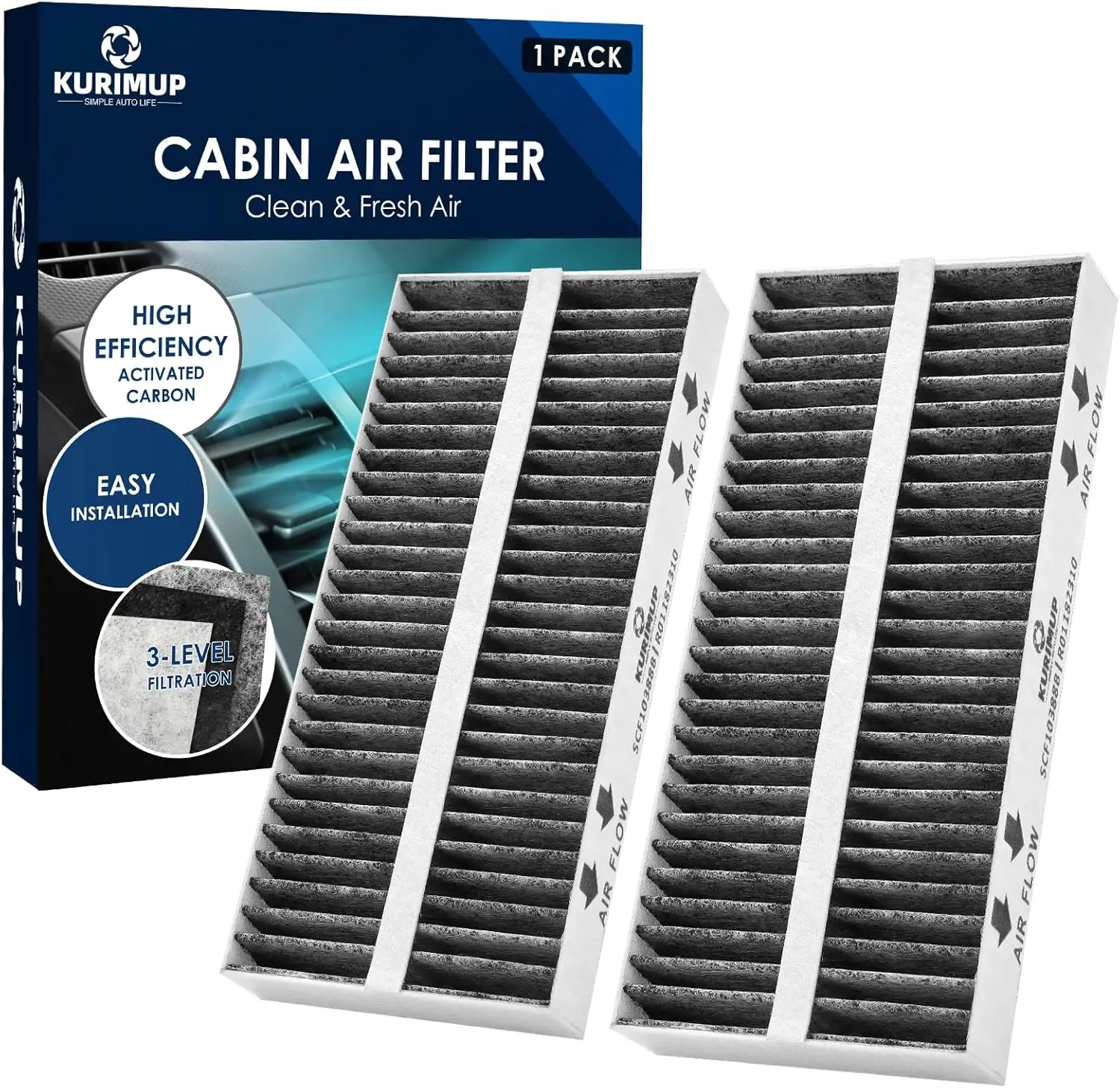 

Premium Cabin Air Filter with Activated Carbon,Replacement for CF10388, Fit for INFINITI QX56, Nissan Armada/Titan/NV2500/ NV350