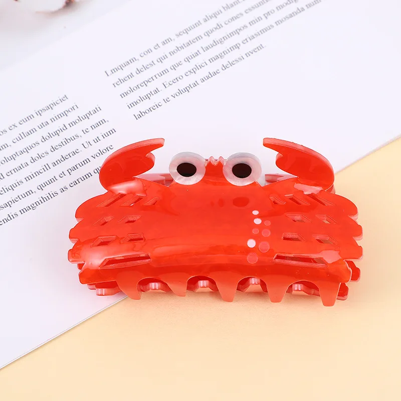 Fashion Double-Sided Printed Cartoon Fruit Hair Claw Clip Acrylic Cute Food Hair Clips Gift For Girls Headwear Accessories Women