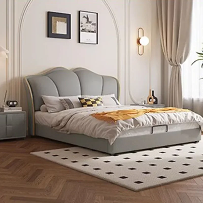 

Nordic Royal Leg Double Bed Home King High End Queen Baby Double Bed Kids Modern Girl Cama Matrimonio Furniture For Bedroom