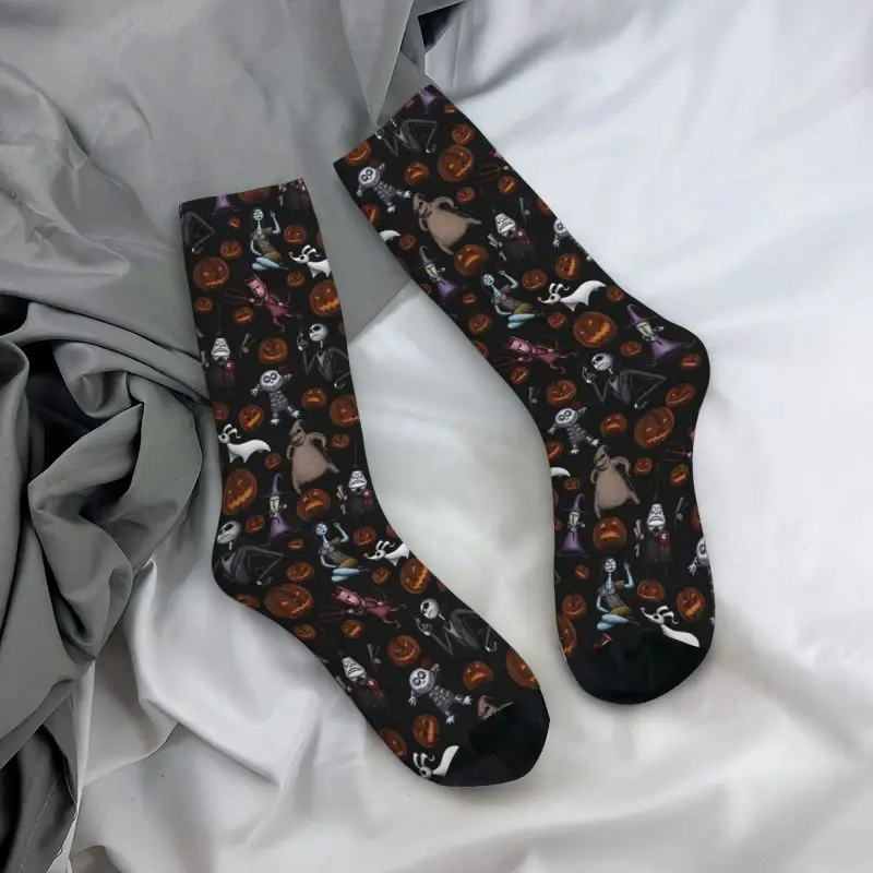 Calcetines con estampado 3D de pesadilla de Navidad para hombre y mujer, Calaveras, Kawaii, deportes, baloncesto