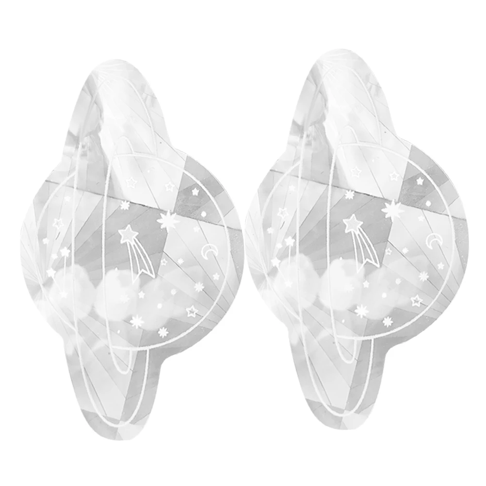 

2pcs Planet Laser Prism Decor Window Cling Self-Adhesive Anti-Collision Sticker For Glass Diy Pvc Wall Art Living Room Bedroom