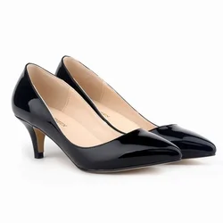 Escarpins Classiques Sexy à Bouts Pointus pour Femme, Chaussures de Mariage de Grande Taille, Talons Hauts Chaton, Mintime Bas, Design de Marque, Robe Noire, Printemps, Nouveau, 5cm