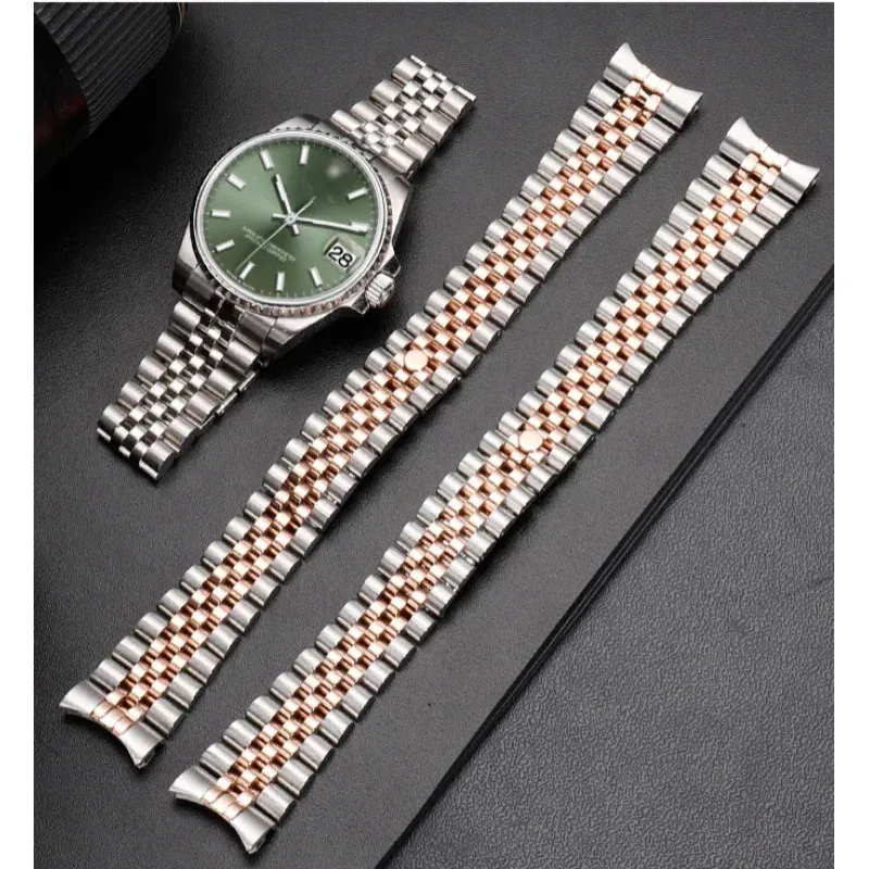 

Ремешок для часов Rolex DATEJUST, 316L, 20 мм, из цельной нержавеющей стали, с изогнутыми концами, скрытой застежкой, браслет, подходит для часов.