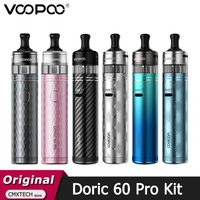 Original VOOPOO Doric 60 Pro Kit 60W Electronic Cigarette Vape with 2500mAh Battery 5ML PNP X Cartridge Fit PNP X Coil Vaporizer