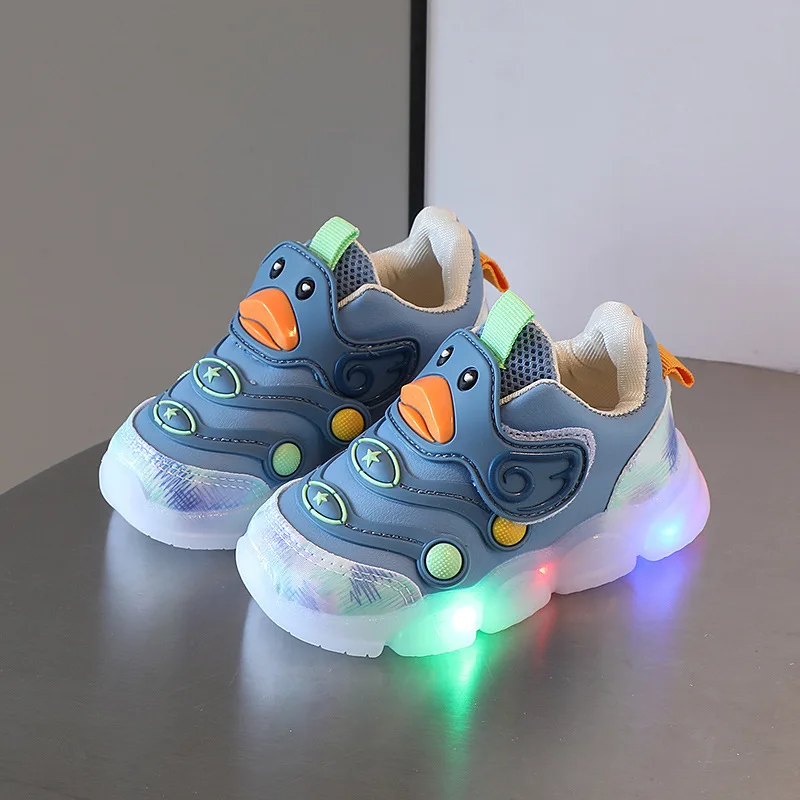 Children Shoe Board Shoe for Girl Breathable Mesh Shoes Soft Soled Toddlre Shoe Kid Shoes for Girl Illuminated Shoes Zapatillas