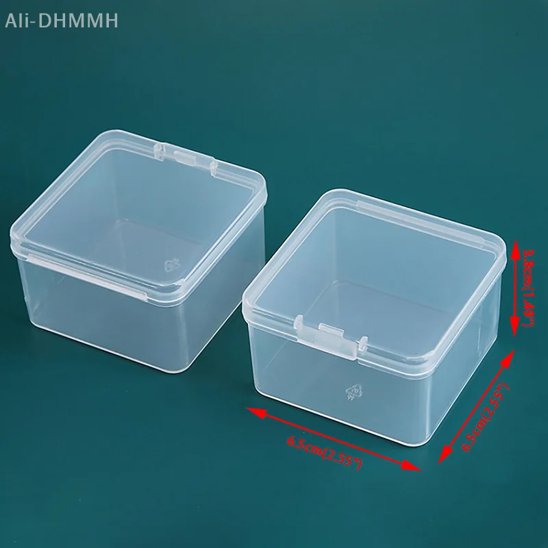 Transparent Storage Box Square Small Items Case Packing Boxes Jewelry Beads Container Sundries Organizer Fishing Tools