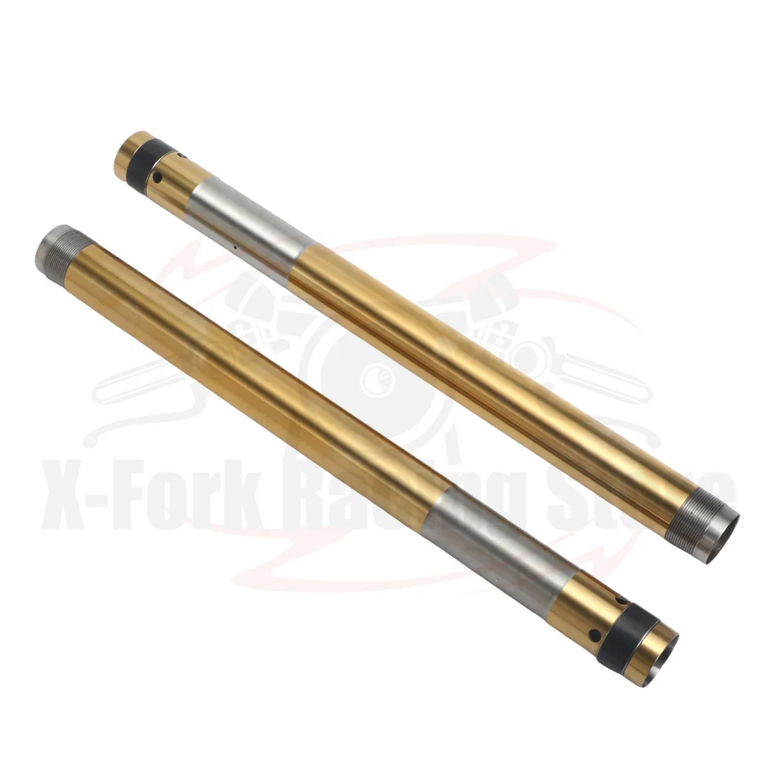 Gold Front Fork Inner Tubes Pipes For DUCATI Monster 821 2014-2018 Monster 821 Stripes 2017 Monster 797 Plus 2017 Fork Legs Pair