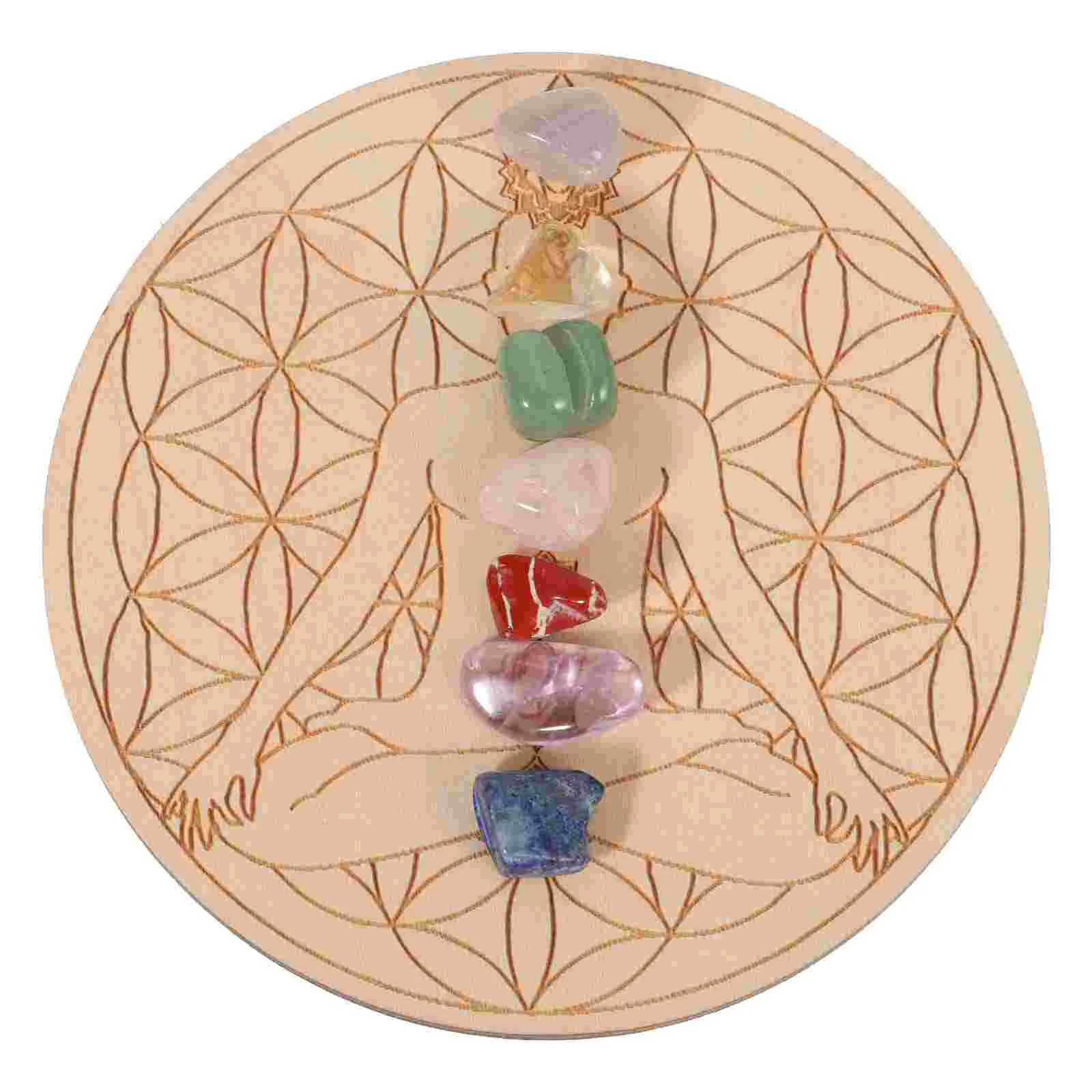 Yoga Healing Stone Decor Delicate Stones Plank DIY Kit Chakra Crystal Pillar Multi-function