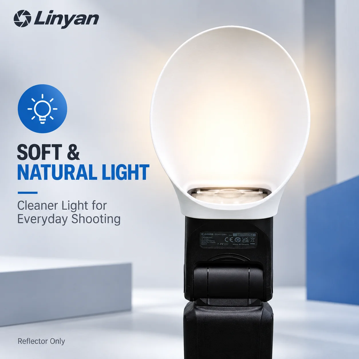 Photography Lighting Modifiers - แผ่นสะท้อนแสง Linyan Flash Bounce สำหรับ Canon
