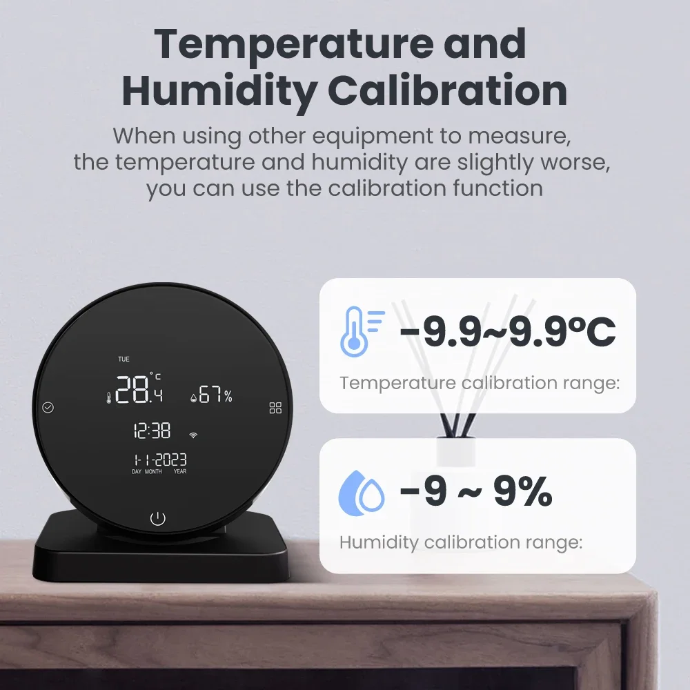 Imagem -04 - Nindian Tuya-wifi ir Controle Remoto com Sensor de Temperatura e Umidade Tela Lcd Infravermelho Universal Inteligente para Alexa e Google Home