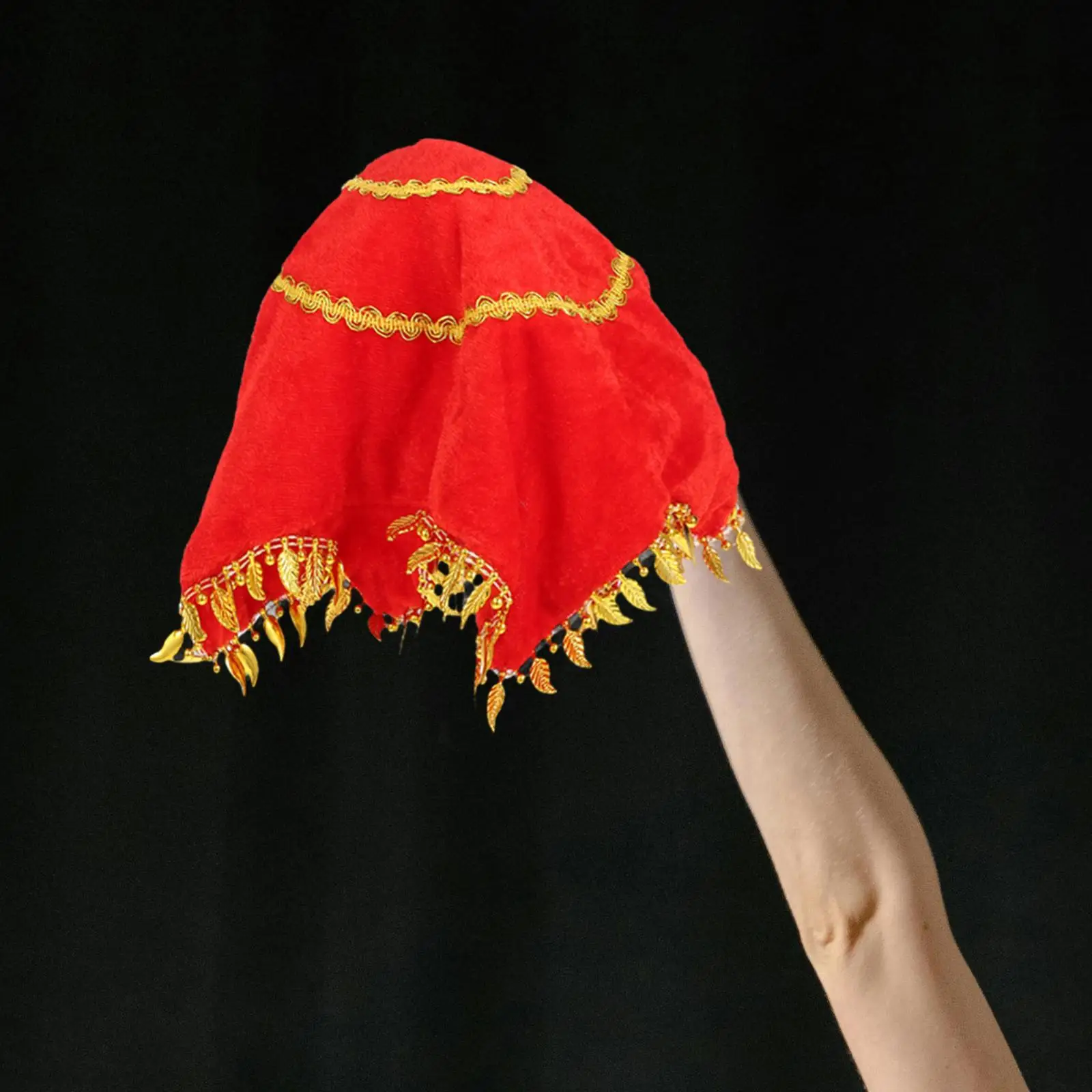 4 قطعة الكوميديا الحمراء H منديل الدعائم خفيفة الوزن المحمولة تدوير المبتدئين الاطفال الكبار مرحلة الأداء يانغكو الرقص