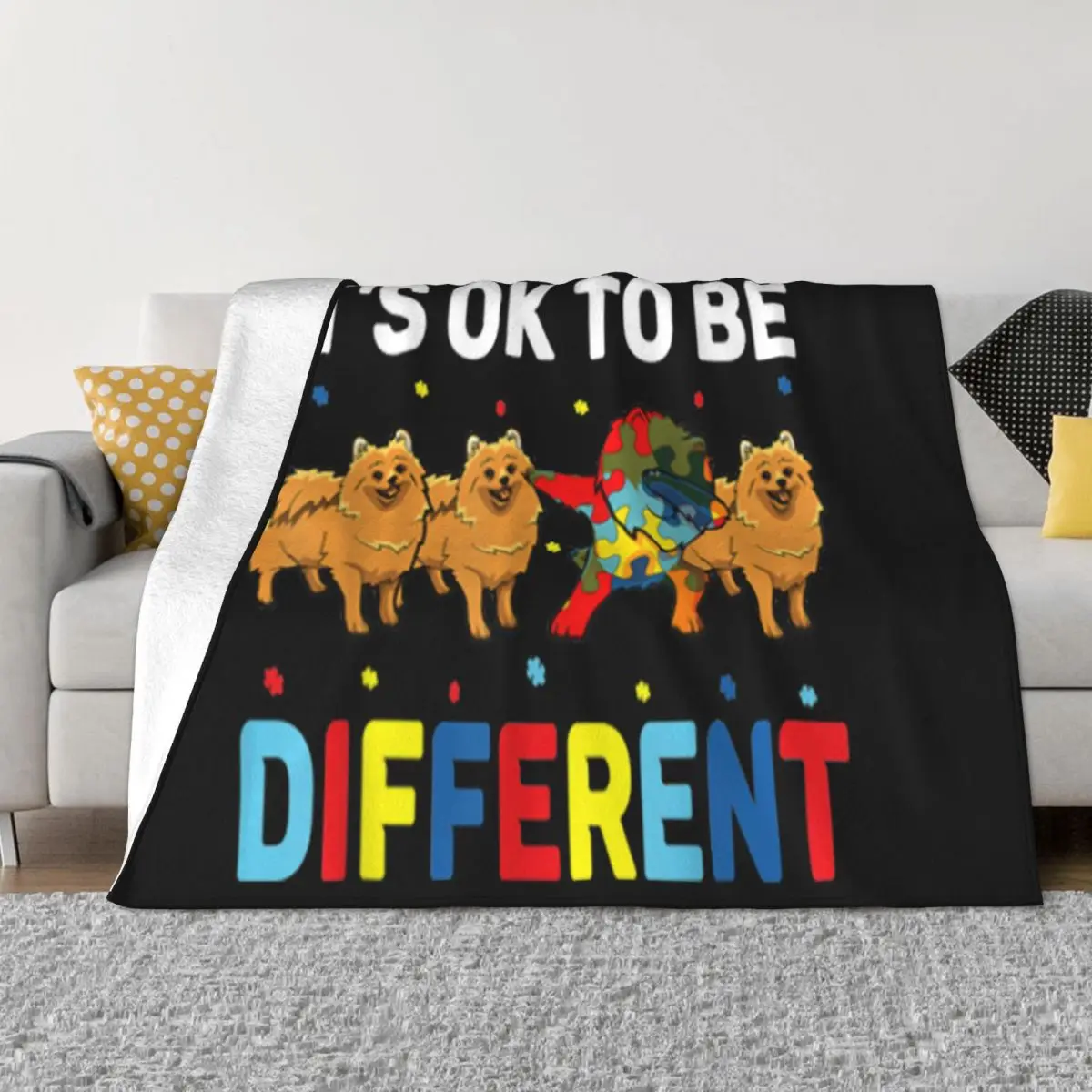 

Autism Awareness Day Gift Funny Dabbing Pomeranian Better Geek Hip-Hop Holiday On Sale Movie Throw Blanket