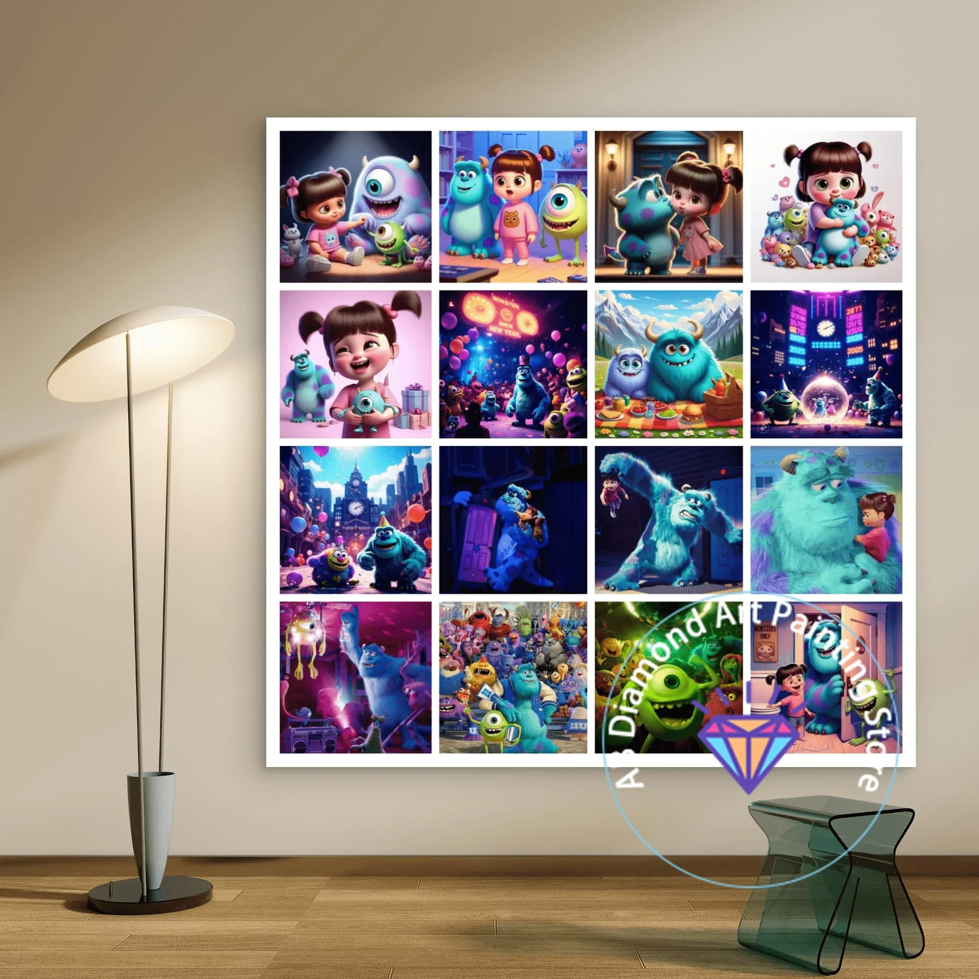 

Monsters University AB Diamond Painting Kit 5D DIY Embroidery Cross Stitch Handmade Art Gift Crafts Home Decor Children Gift