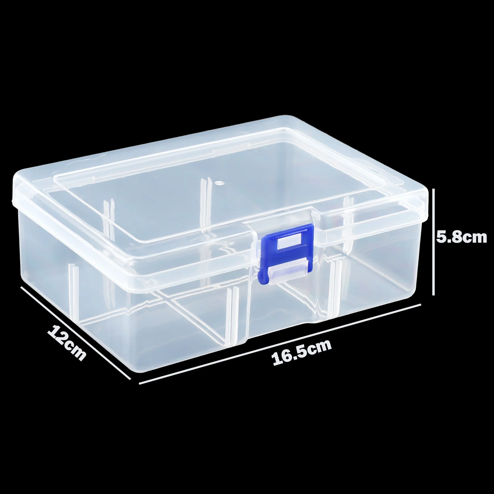 16.5cm*12cm*5.8cm Transparent Large-capacity Transparent Plastic Cosmetics Storage Box Holder Case Container Simple And Stylish