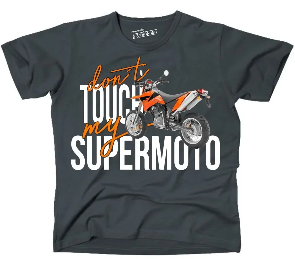 New Summer Fashion Men Tee Unisex T-Shirt SUPERMOTO Dont Touch My Motorrad Fun Avenger 690 ENDURO R Bike  Short-Sleeved Cot