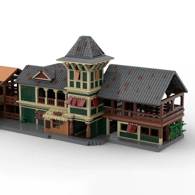 Moc Bausteine Dschungel Kreuzfahrt Boothaus Technologie Modulare Ziegel Modell Geschenke Weihnachten Spielzeug DIY Sets Montage