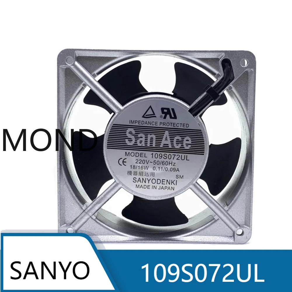 

109S072UL SAN ACE Server Fan SANYO Denki High Air Axial Flow Cabinet Radiator Industrial Inverter Cooling Fan 220V 8 9 12CM