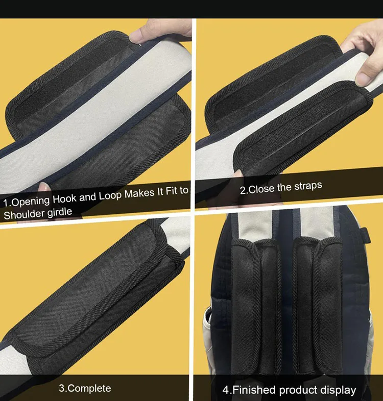 Shockproof and Gravity Resistant Backpack Shoulder Strap Pad for Travel Luggage Detachable Pressure Reducing Shoulder Pad