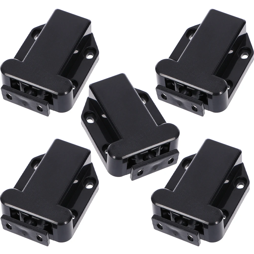 

5 Pcs Cabinet Door Push Latches for Cabinets to Open Catches Doors Furniture Rebound Lock Close Cupboard