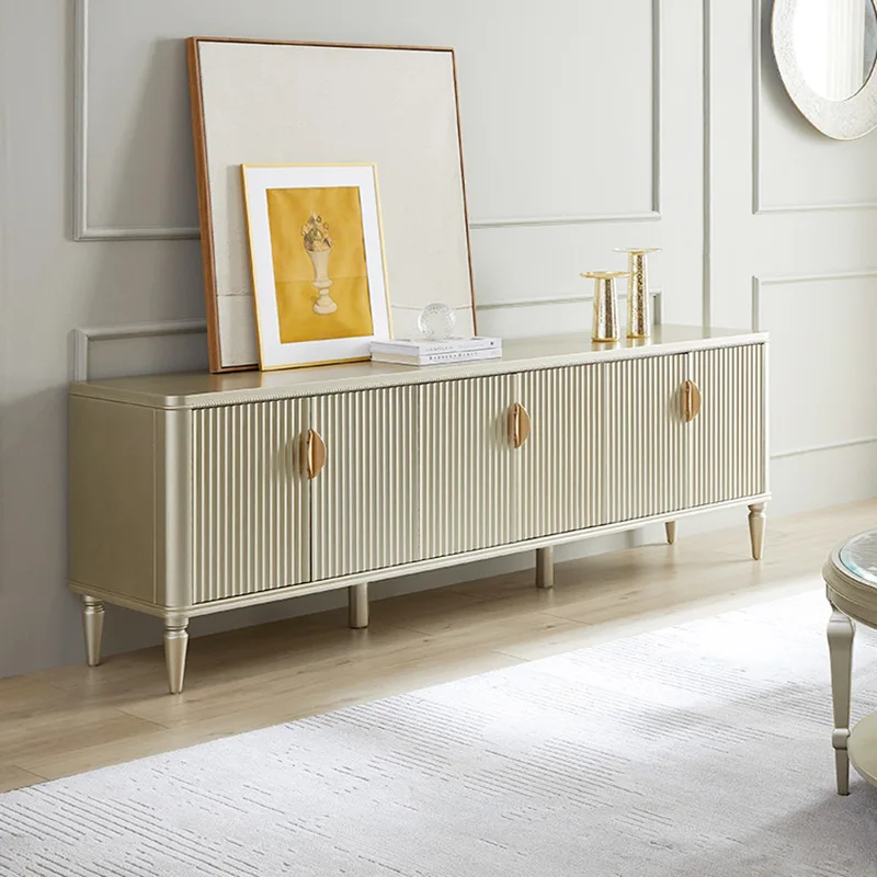 طاولة قهوة أمريكية فاخرة من الخشب الصلب حديثة فرنسية بسيطة وخزانة تلفزيون وخزانة أثاث غرفة المعيشة حسب الطلب