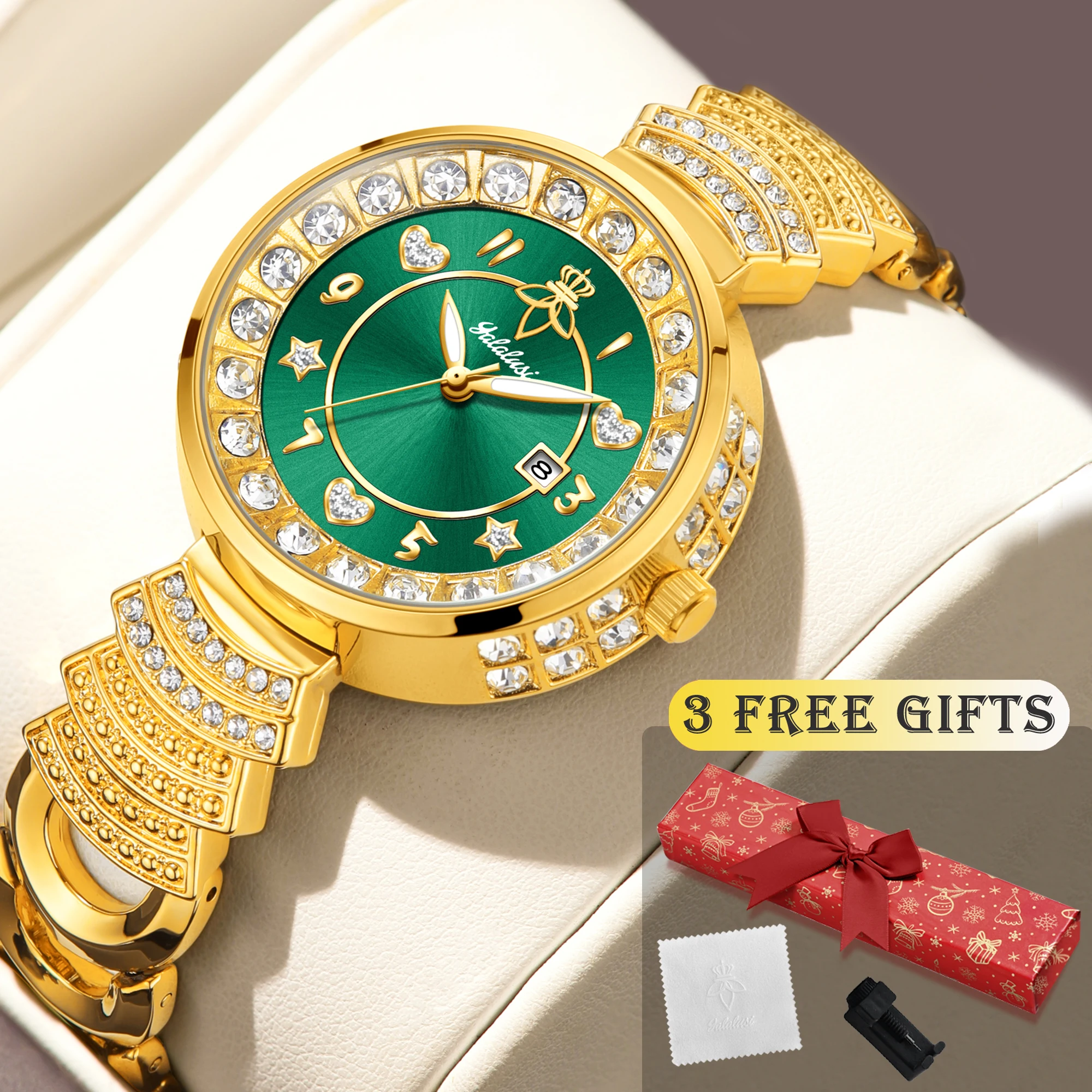 

YaLaLuSi Brand 1 Fresh and Elegant Quartz Watch Comes with a Delicate Gift Box Includes a Strap Adjuster and Polishing Cloth