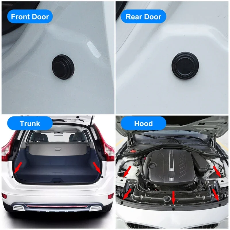 12/16Pcs Car Door boot Shock Absorber Pads Buffer Bumper  Anti-collision Shock Absorbing Gasket Car Accessories