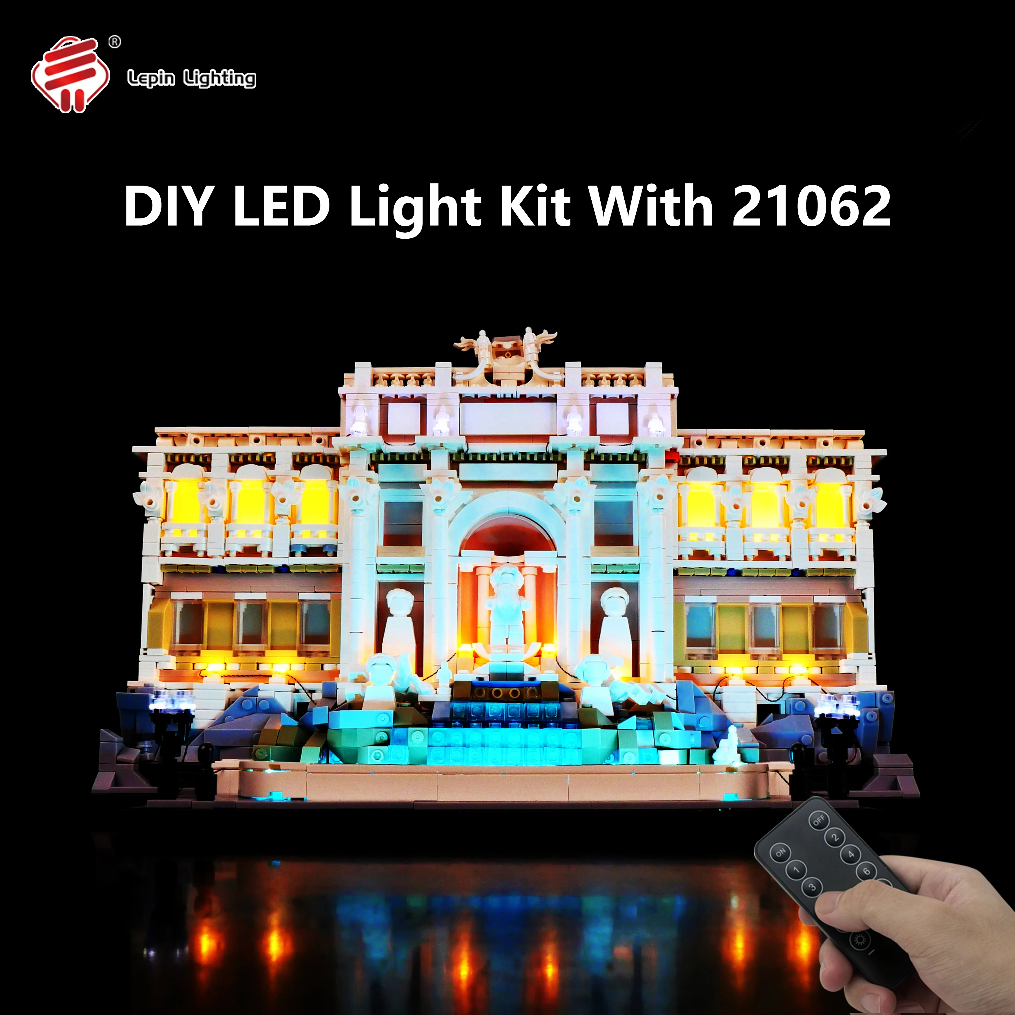 Kit de luz LED DIY Compatible con fuente de deseos mágica 21062, modelo de bloques de construcción, juego de iluminación con Control remoto, regalo de exhibición