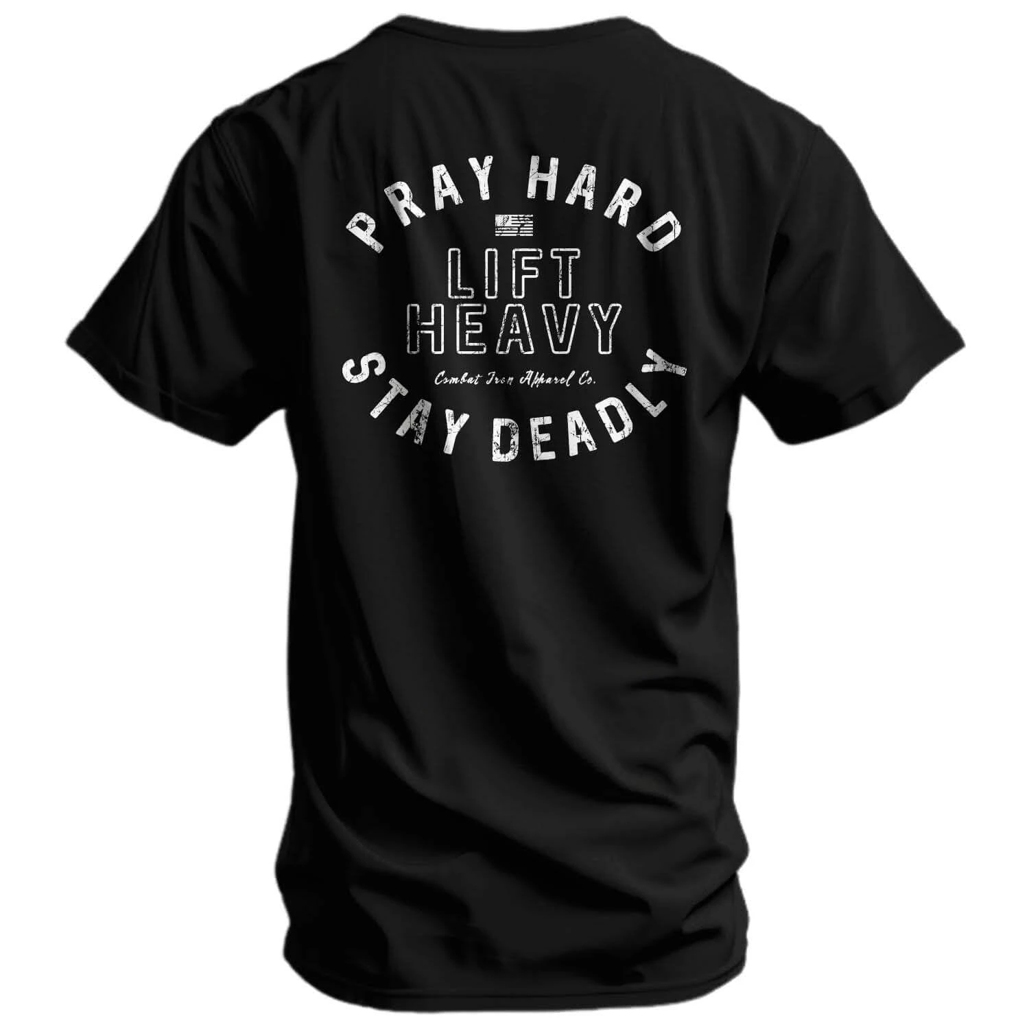 Pray Hard Military Training Tactics Brand Graphic Tee Cotton Mens Womens T-Shirt Outdoor Top