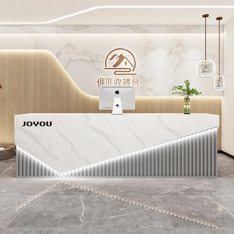 مكاتب الاستقبال الحديثة البسيطة مكاتب الاستقبال ملابس الشركة على الطراز الصيني أثاث المكاتب الاستقبال ZY40JDT #1