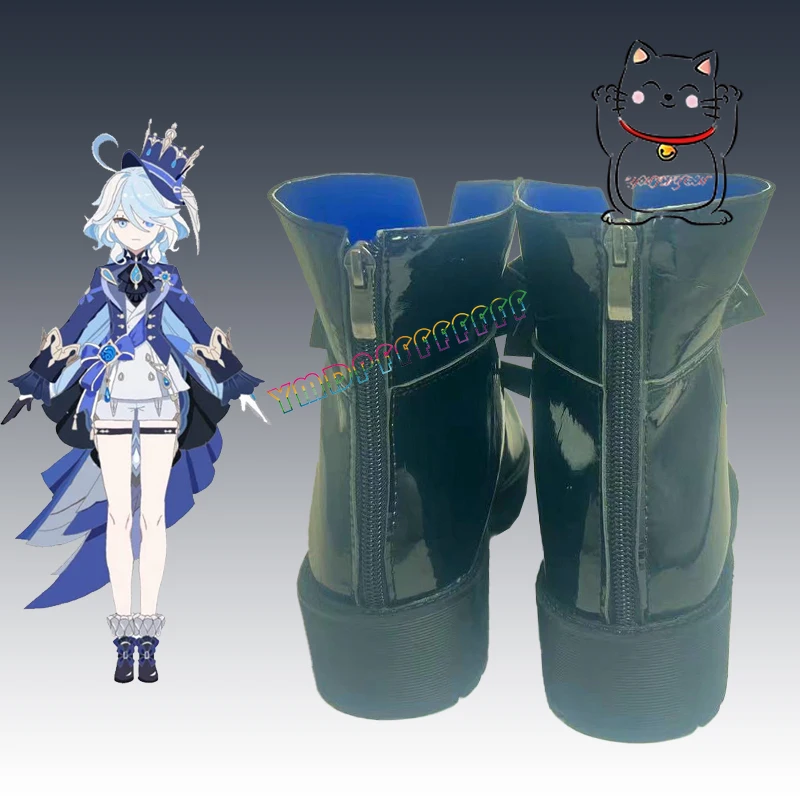 لعبة الرسوم المتحركة Genshin Impact Fengdan Shuishen cos أحذية شخصية جديدة Fuclos أحذية كوسبلاي Funina cos أحذية عالية مخصصة للهالوين #2