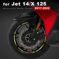 Adesivo ruota moto impermeabile per SYM Jet 14 Jet X 125 accessori 2017 2018 2019 2020 2021 2022 decalcomania nastro striscia cerchio