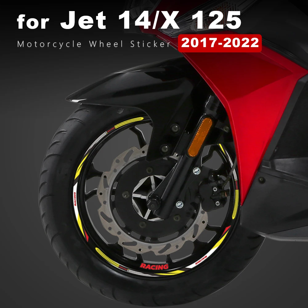Motorcycle Wheel Sticker Waterproof for SYM Jet 14 Jet X 125 Accessories 2017 2018 2019 2020 2021 2022 Rim Strip Tape Decal