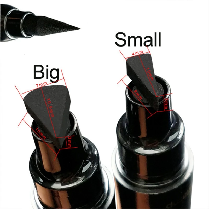 Evpct 2Pcs 2 In 1 Long Lasting Waterproof Double Head Makeup Liquid Eye Liner Pen Eyeliner Liquid Eyeliner