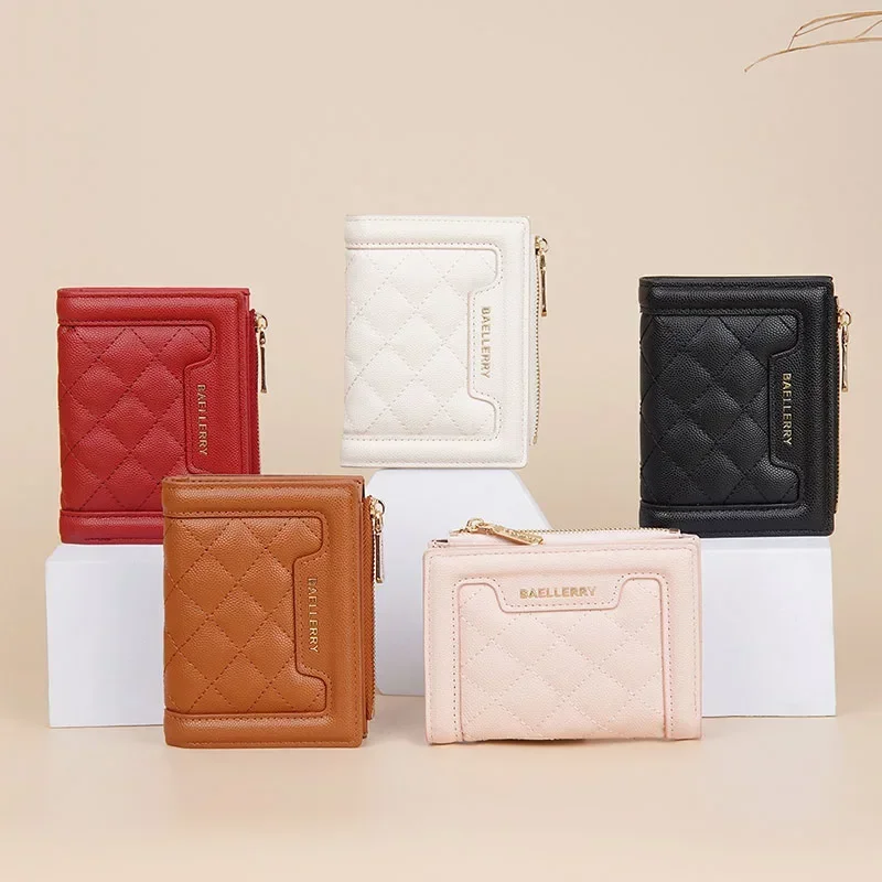 Women Purse Short Button Zipper Change Purses Multi-card Bit Wallet Female Solid Fashion For Mom Gift Cute Wallets Card Holder