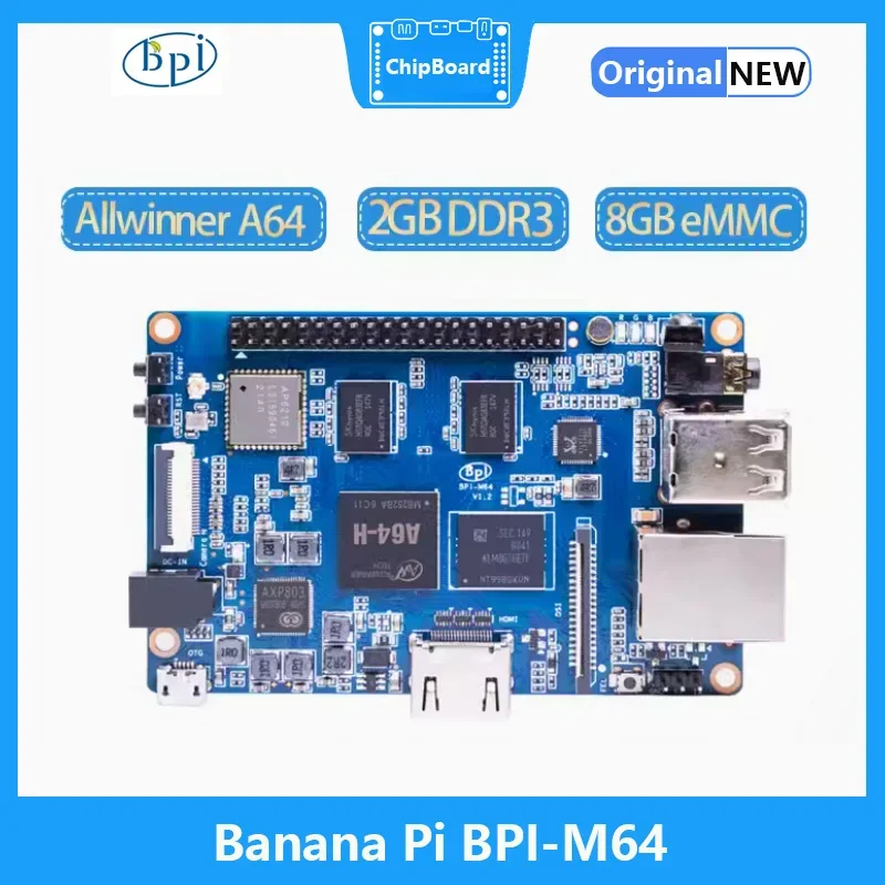 

Banana Pi M64 64-bit Quad-core Allwinner A64 mini single board computer BPI-M64 Banana Pi Board