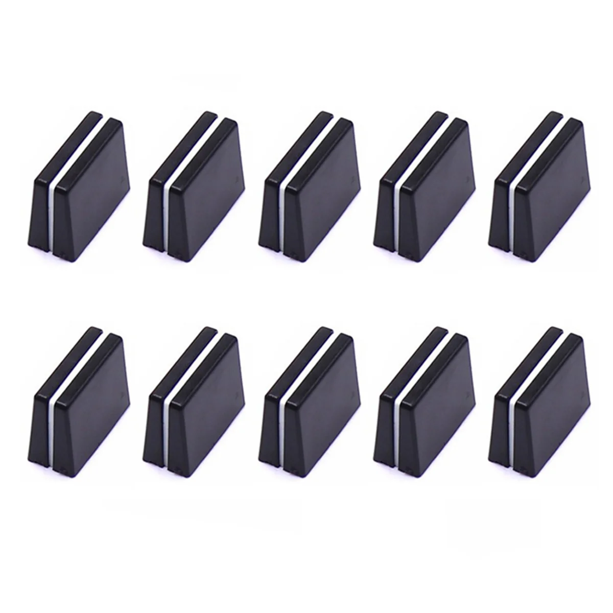 N89R 10pcs Fader Caps Mixer Fader Slider ลูกบิดเปลี่ยนปุ่มหมวกสําหรับคอนโซลผสมอุปกรณ์เสริม