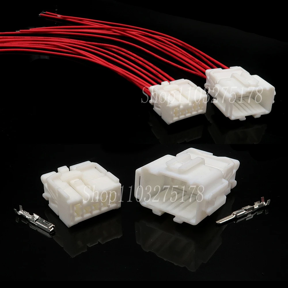1 Zestaw 8-stykowych 6098-4670 6098-4661 Samochodowe złącze wiązki przewodów elektrycznych do Hondy