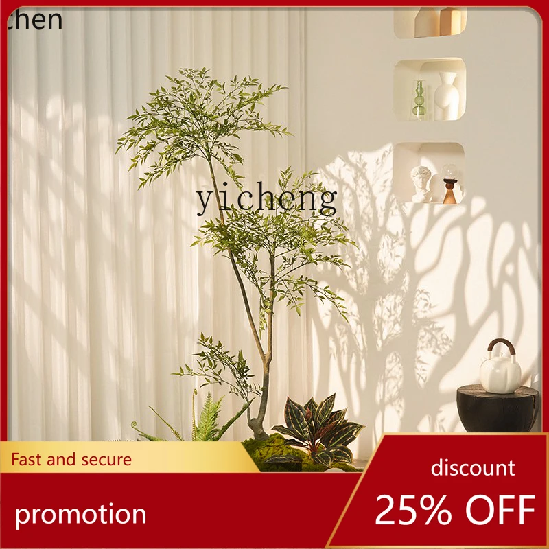 

HXL simulation green plant landscaping indoor fake tree landscape Nantian bamboo ornament plant decoration