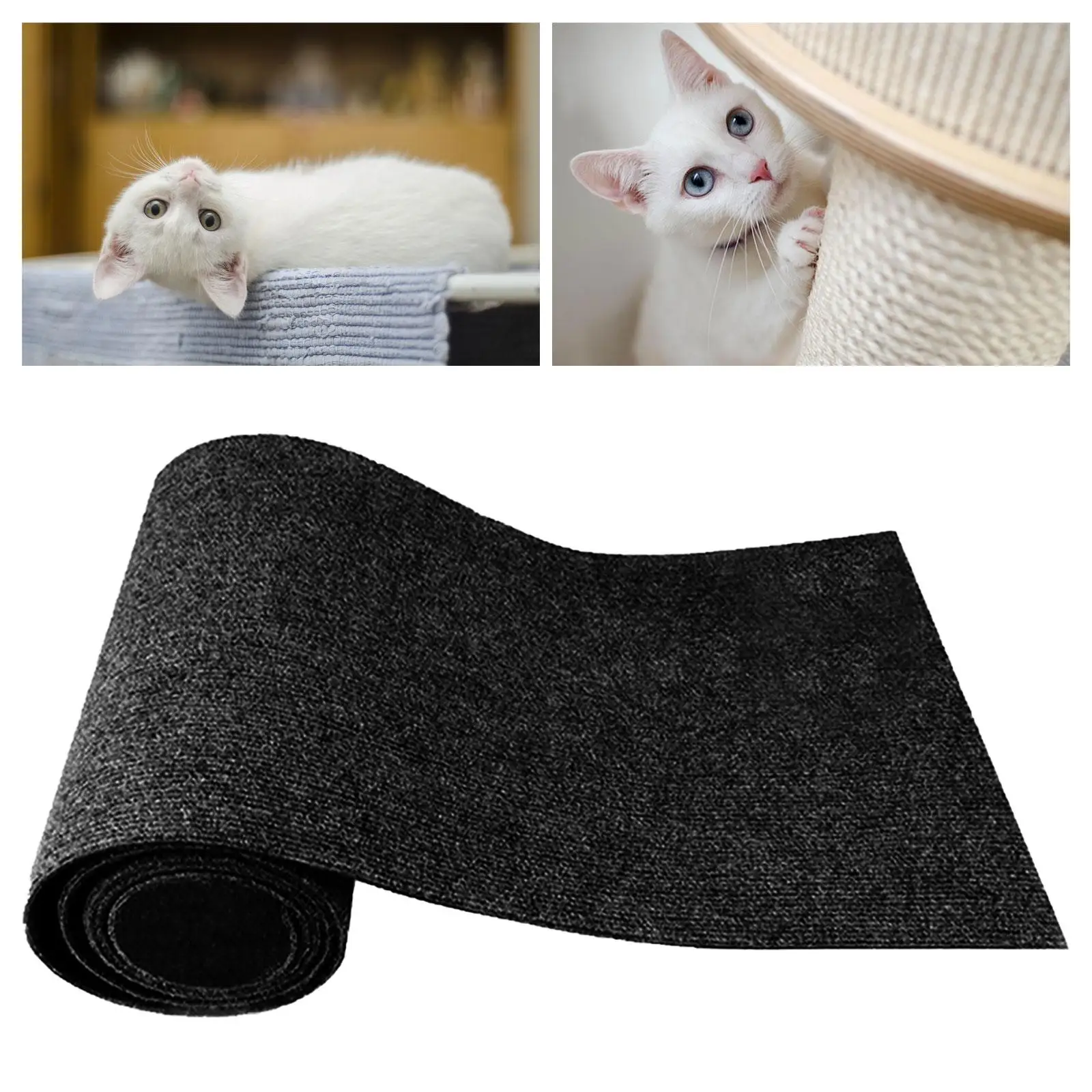 Trimmable Cat Scratching Mat Self Adhesive for Cat Wall Furniture Steps