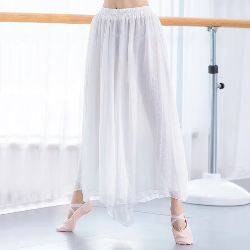 

Dance pants women's classical dance double-layer elegant chiffon loose wide-leg pants yarn pants yoga practice