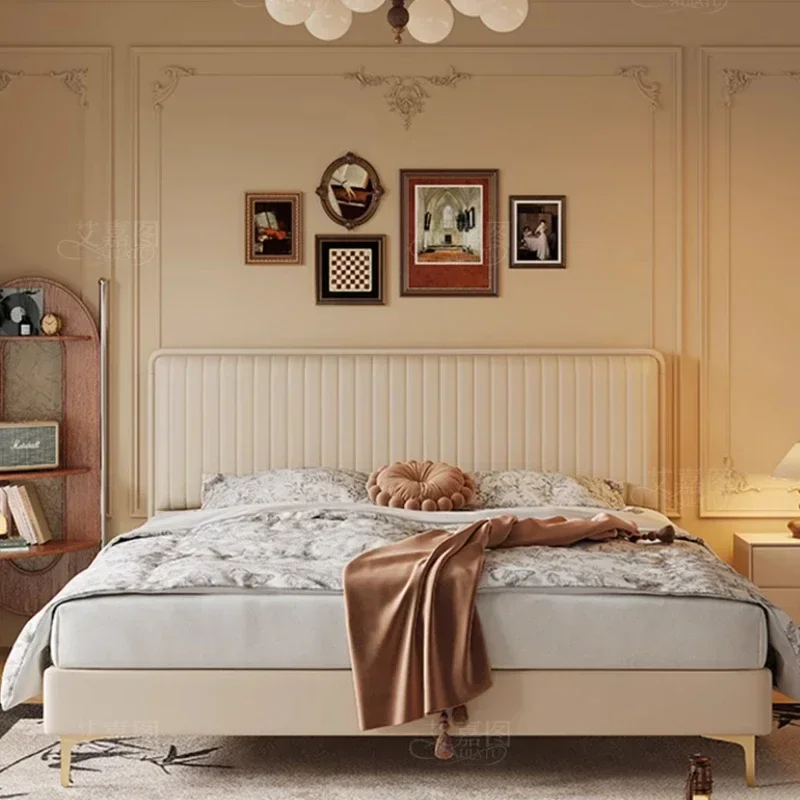 

Modern Storage Modern Double Bed Loft Princess Design Space Saving Bed Queen Girl Salon Princess Cama De Casal Unique Furniture