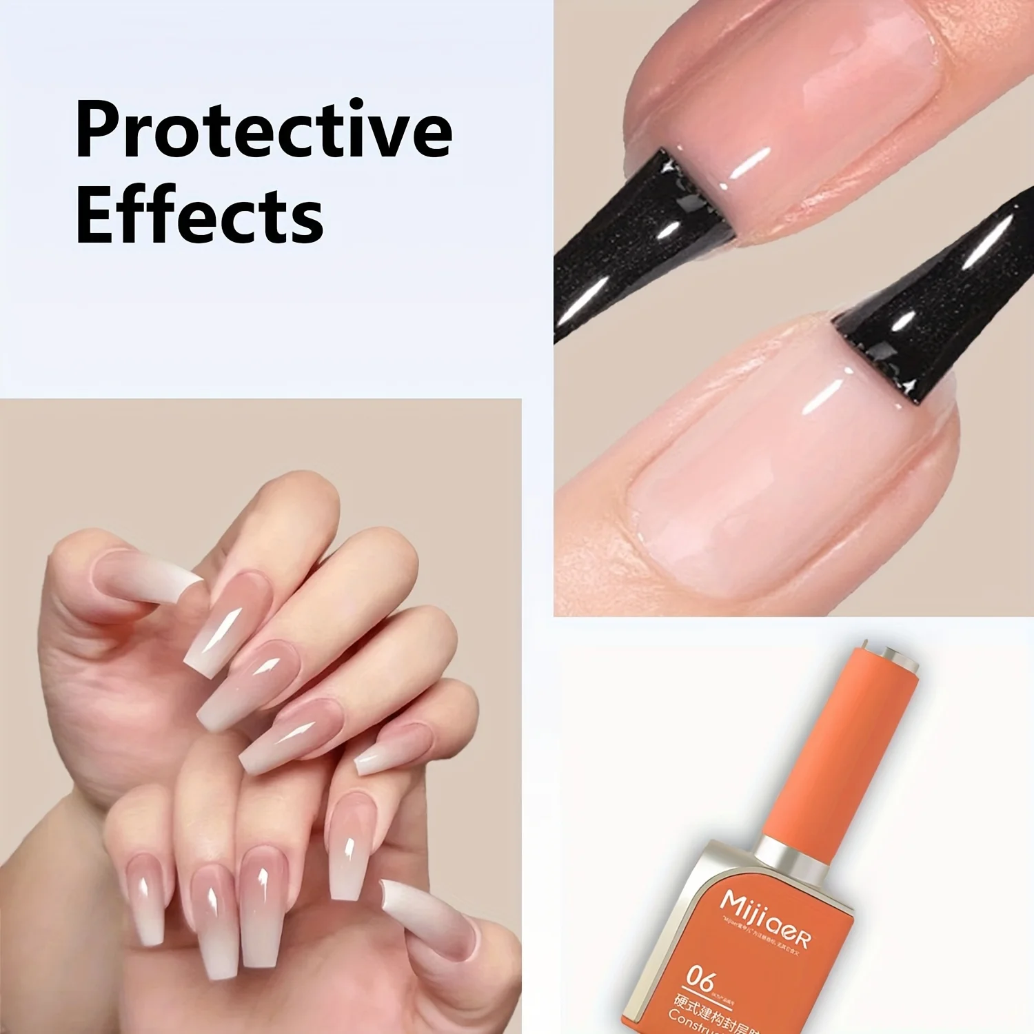معطف علوي لطلاء الأظافر وجل منشئ - شفافية عالية، صلابة عالية، خيارات متعددة الألوان، متعددة الوظائف لفن الأظافر #5