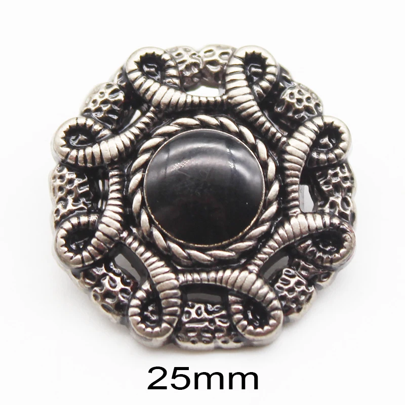 New Multi Size Vintage Silver Round Hand Stitching Diamond Alloy Flower Plate Water Diamond Bow Decoration DIY Handicrafts