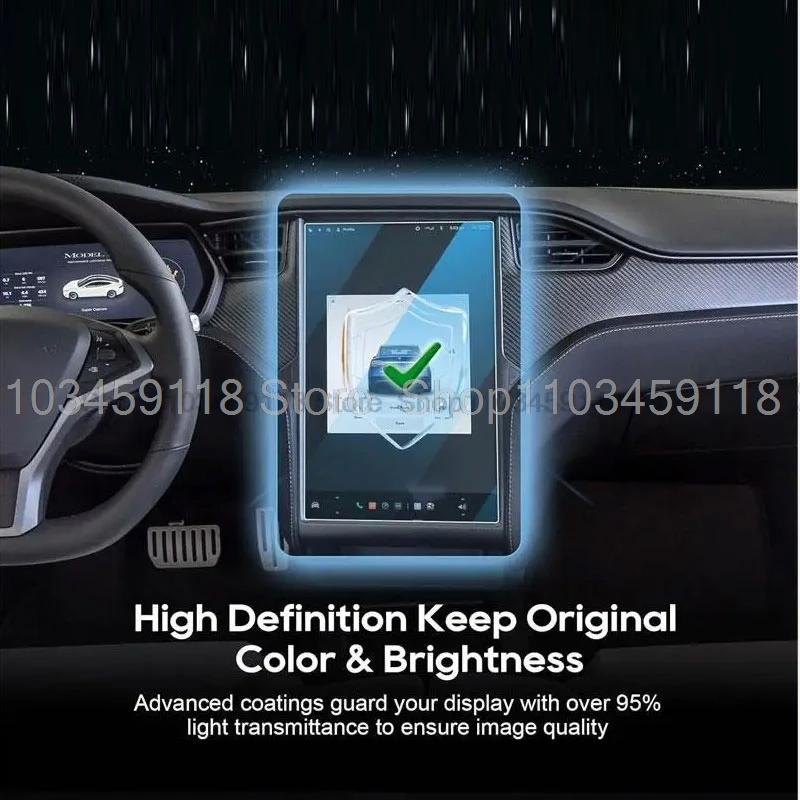 Tempered Glass Screen Protector Film For Tesla Model X 2017-2021  17 inch Car gps Navigation radio  anti-scratch accessories