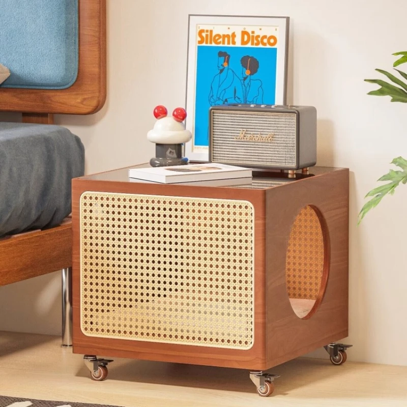 

Vintage Small Nightstands Nature Classic Elegant Adult Bedside Table Librero Smart Safe Mesita De Noche Bedrooms Furniture