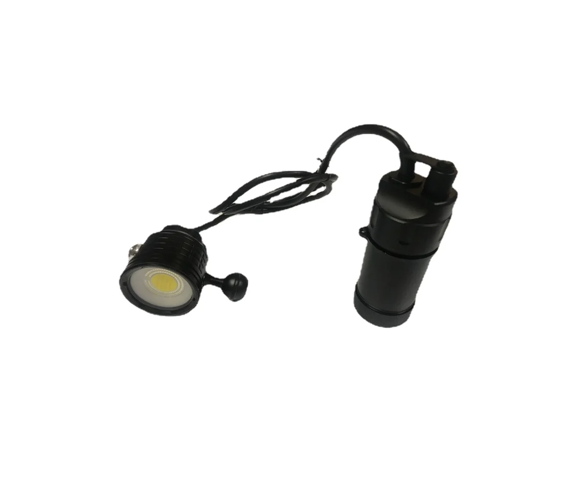 COB LED Canister Diving Video Light Waterproof 100m Underwater  Scuba Dive Torch Rechargeable 18650  LED  Split Flashlight