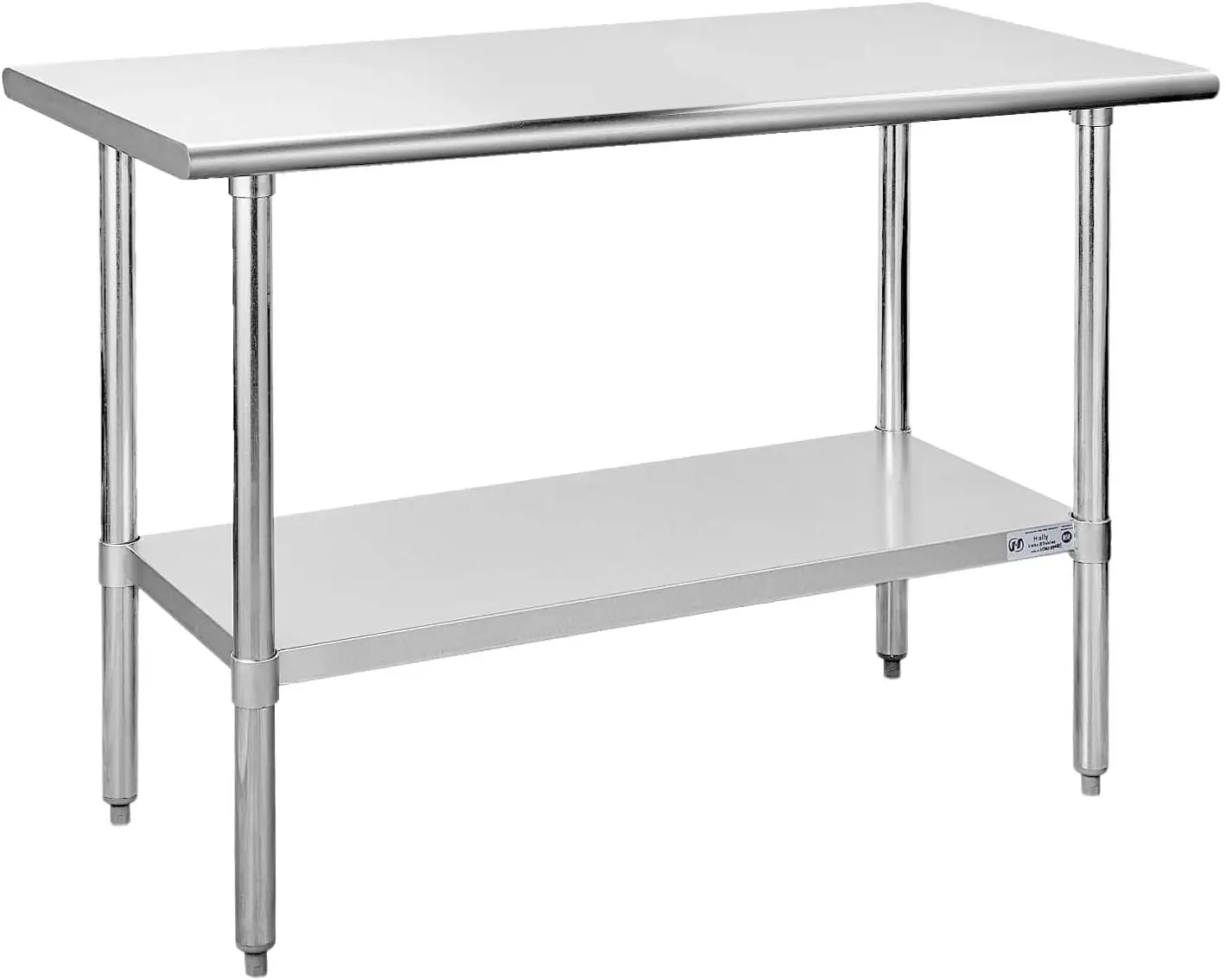 

Stainless Steel Table for Prep & Work 24 x 48 Inches, NSF Commercial Heavy Duty Table with Undershelf and Galvanized Legs