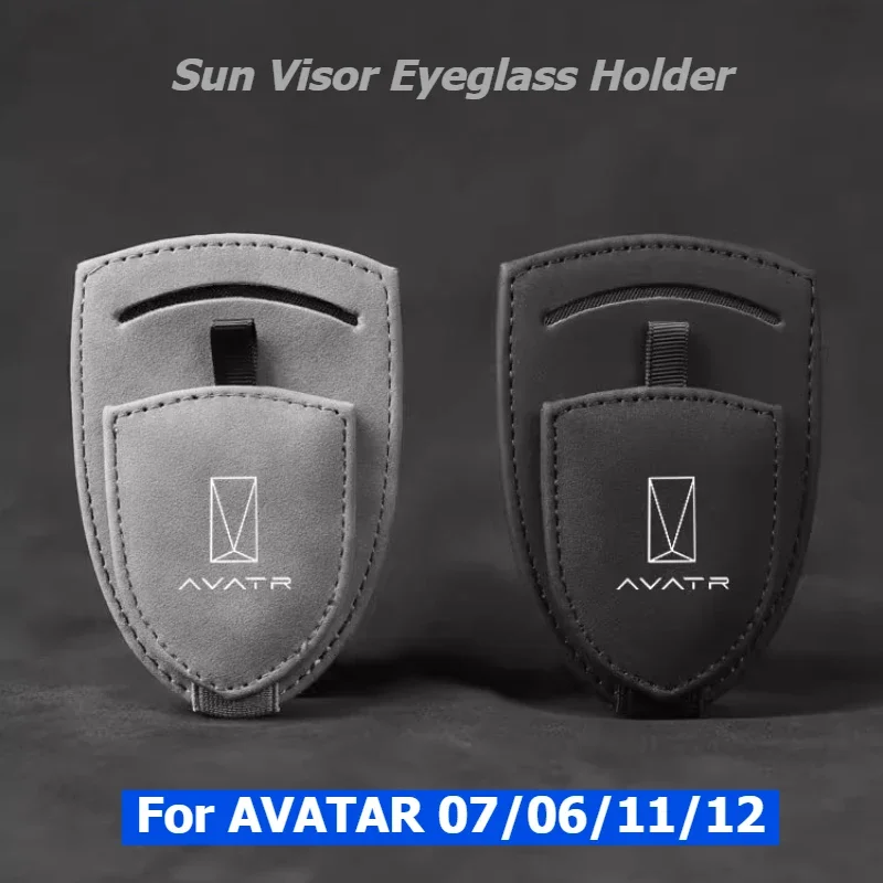 For Changan AVATR 07 06 11 12 2025 Car Sun Visor Eyeglass Holder Sun Visor Glasses Box Sunglasses Clip Card Tickets Holder