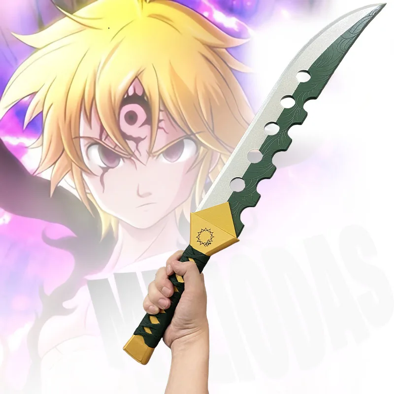28in/71cm Meliodas Sword Lost Bane Katana The Seven Deadly Sins Cosplay Prop Real Japanese Katana Ninja Knife damascus sword