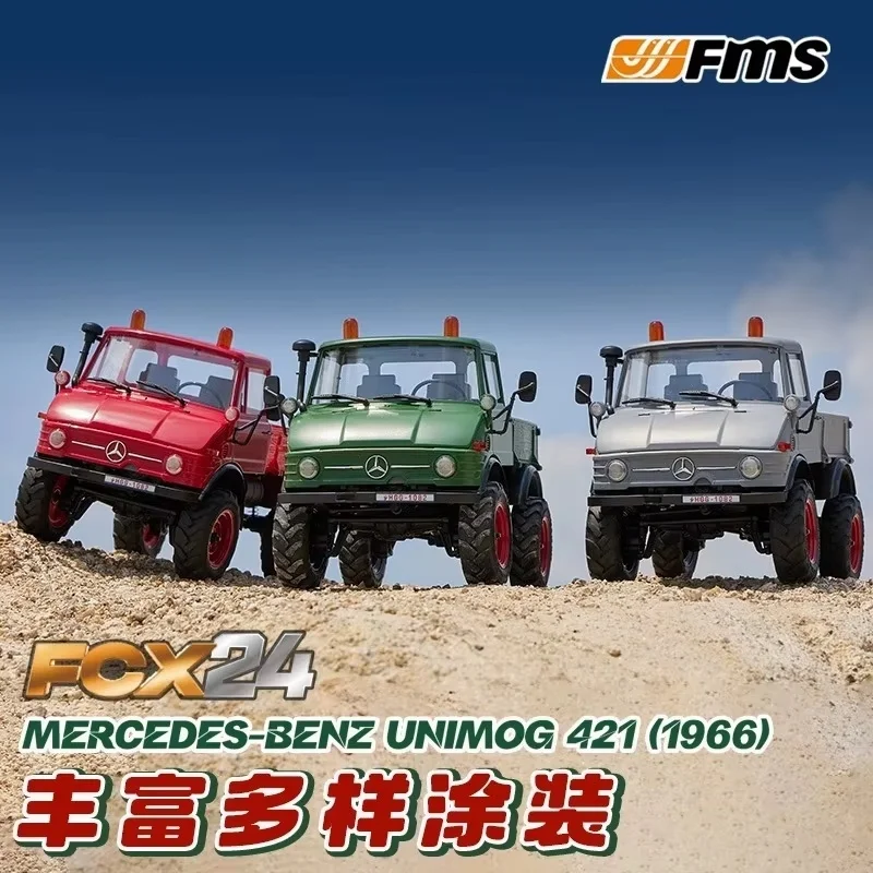 Fms New 1/24 Unimog Fcx Series Off Road 4wd Rc Climbing Car Remote Control Electric Simulation Car Model Adult Toy Gift